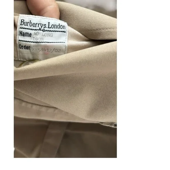 Vtg Burberrys Of London Womens Long Trench Coat Nova Check Trim Old Money 10 - Picture 4 of 9